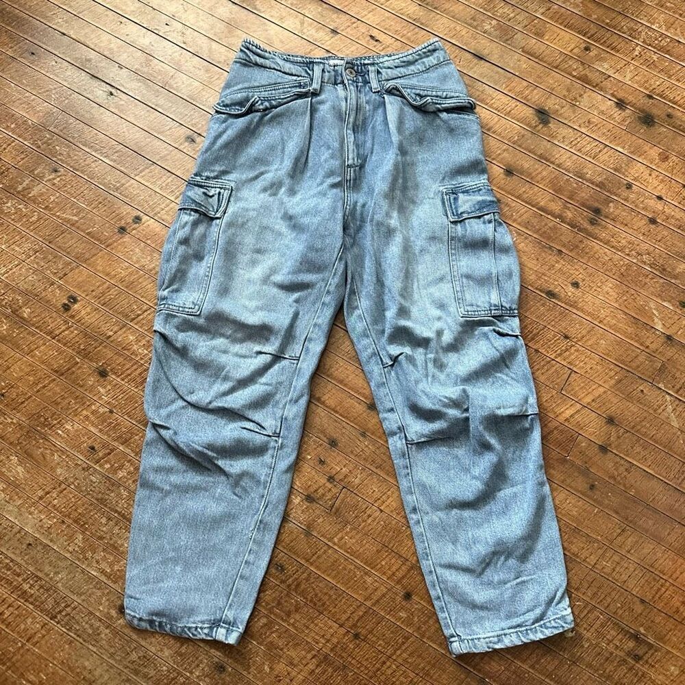 Lucky Brand Light Blue Cropped Cargo Jeans